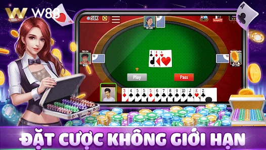 Hình ảnh người chơi trải nghiệm Game Bài W88 trên thiết bị di động
